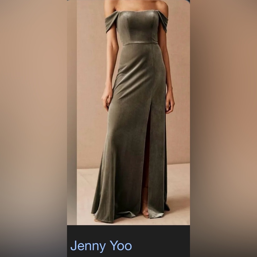 Jenny Yoo Sage Stretch Velvet Issa Bridesmaid Dress